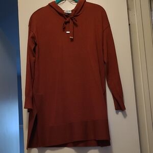 KEREN hart  Rust Colored, Hooded Sweater